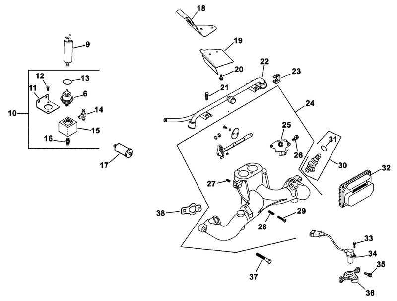 Fuel System Assembly engine Kohler Ch26s Efi Ps 78517
