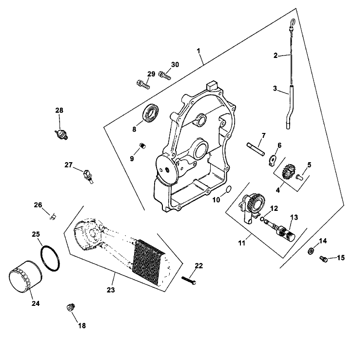 Oil Panlubrication engine Kohler Ch26s Efi Ps 78517