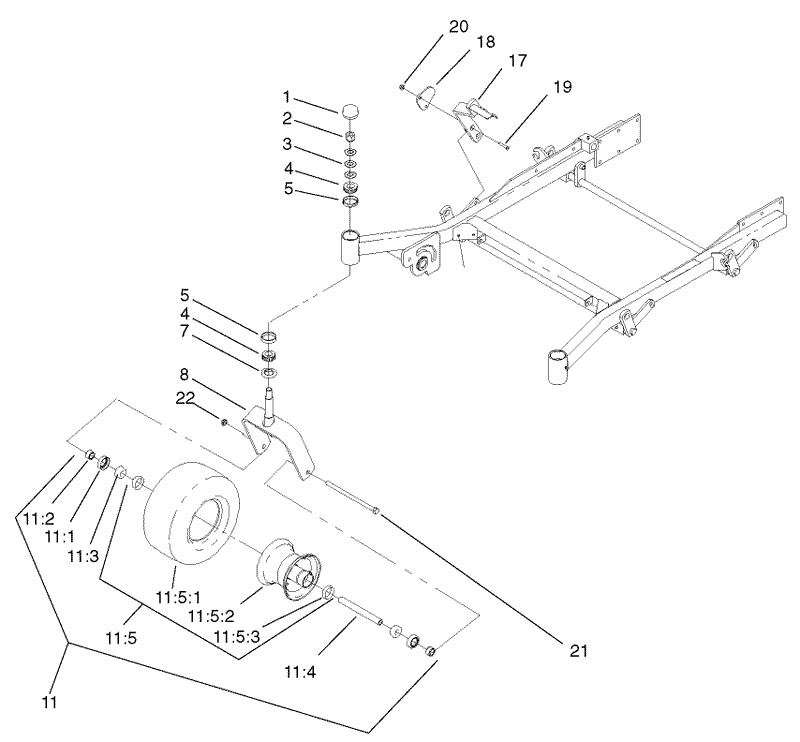 Caster and Wheel Assembly