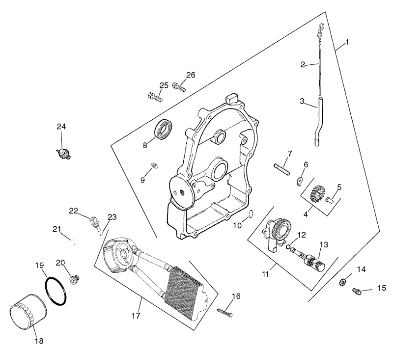 Group 3 Oil Pan Assembly Kohler CH26S 78518