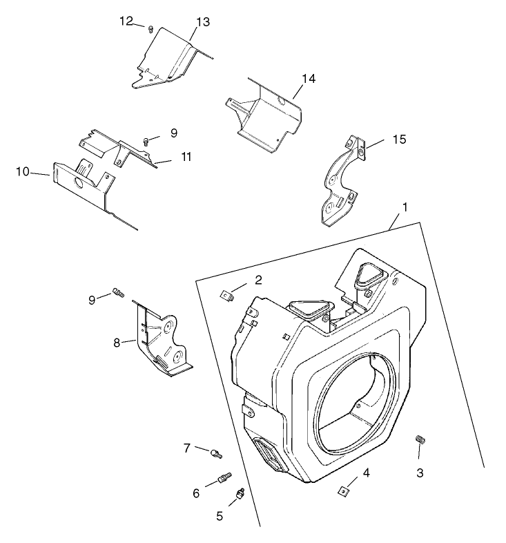 Group 6 Blower Housing and Baffle Assembly Kohler CH26S 78518