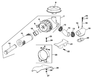 Air Intakefiltration Assembly Engine Kohler Ch26s EFI Ps 78517