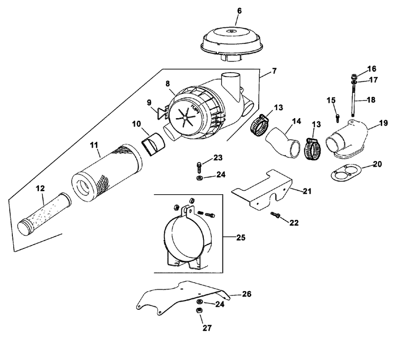 Air Intakefiltration Assembly engine Kohler Ch26s Efi Ps 78517