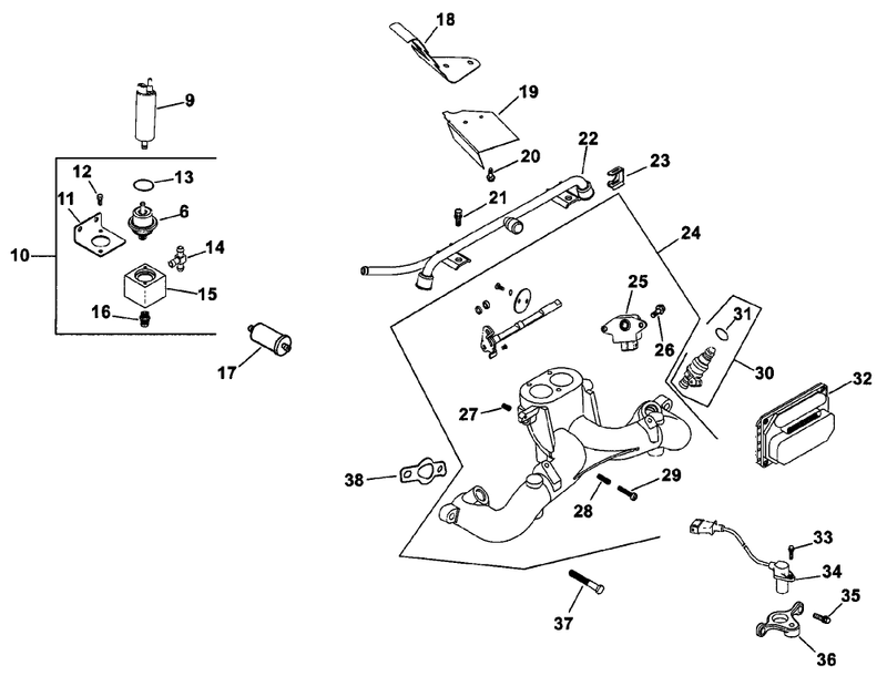 Fuel System Assembly engine Kohler Ch26s Efi Ps 78517
