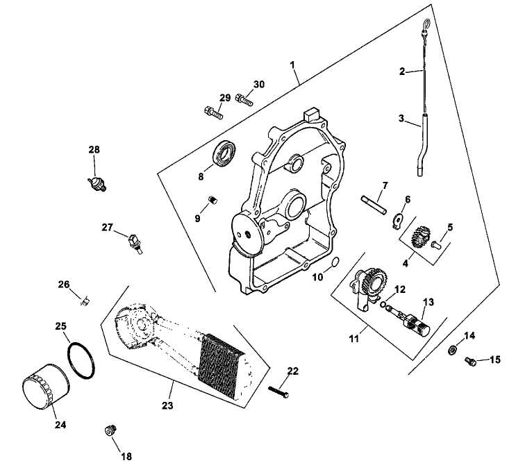 Oil Panlubrication engine Kohler Ch26s Efi Ps 78517