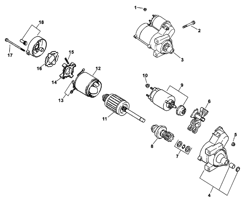 Starting System Assembly engine Kohler Ch26s Efi Ps 78517