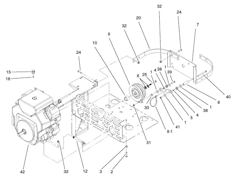 Engine and Clutch Assembly