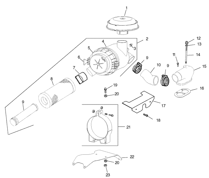 Group 10 Air IntakeFiltration Assembly Kohler CH26S 78518