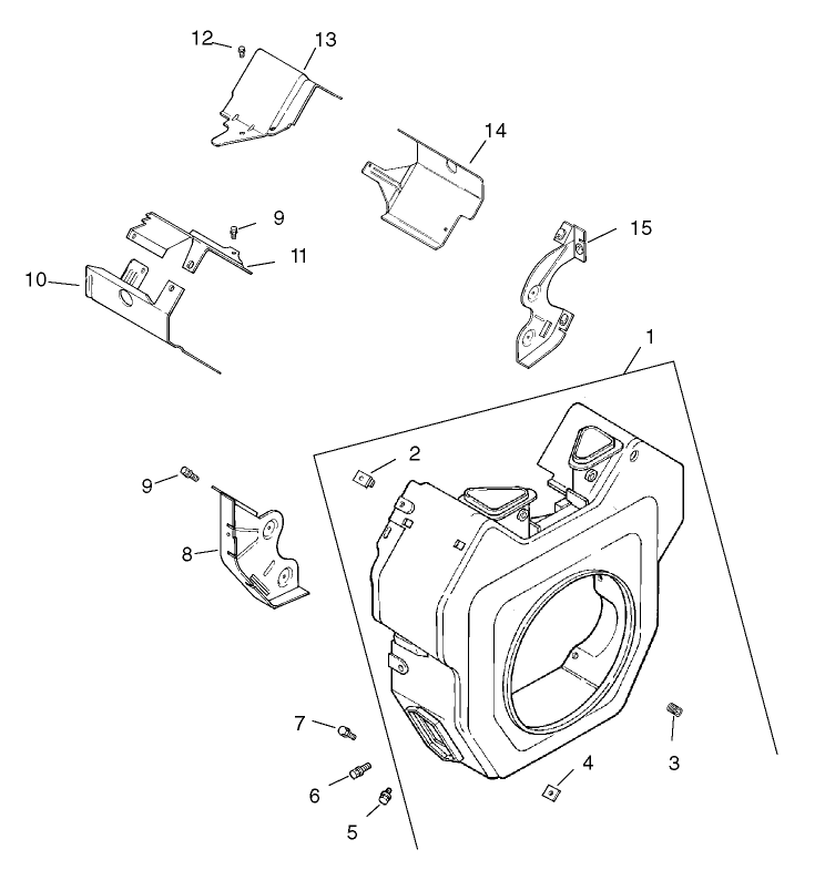 Group 6 Blower Housing and Baffle Assembly Kohler CH26S 78518