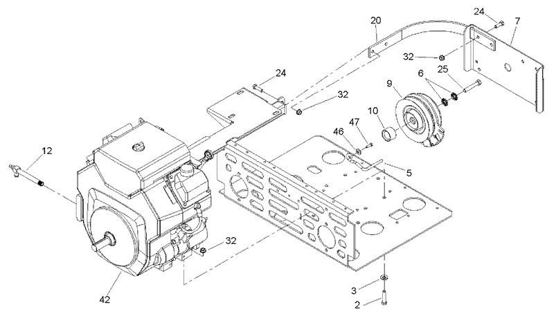 Engine and Clutch Assembly
