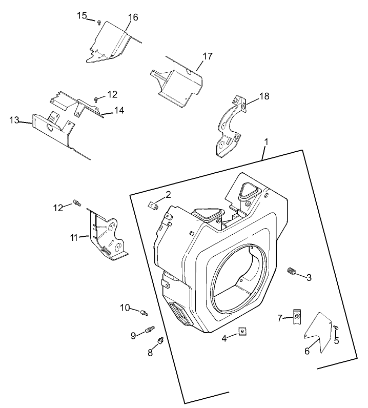 Blower Housing Assembly Kohler CH20 PS 64706