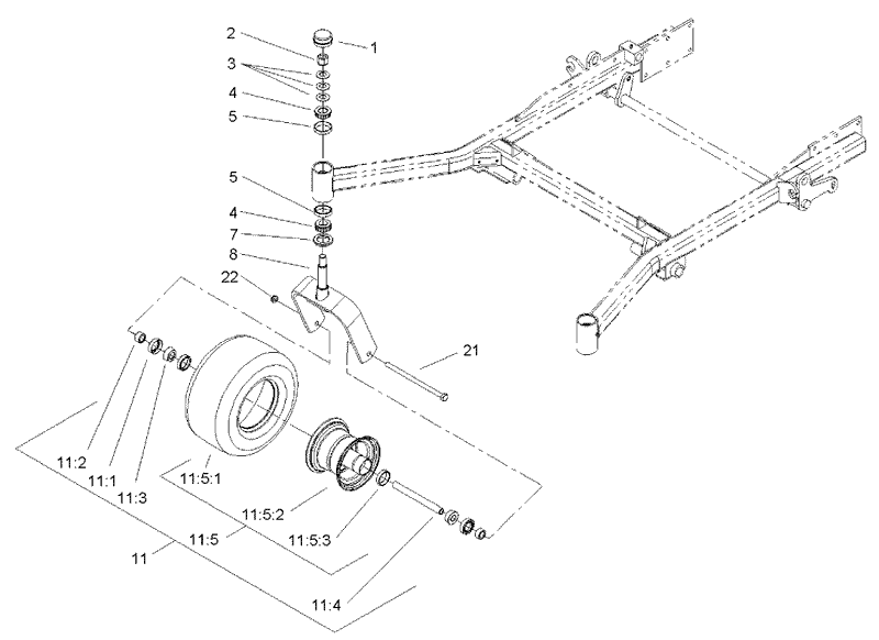Caster and Wheel Assembly