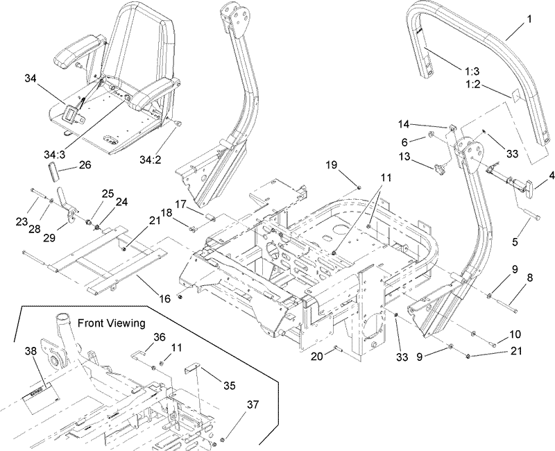 Roll Over Protection System Assembly No 107 0038
