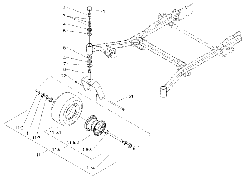 Caster and Wheel Assembly
