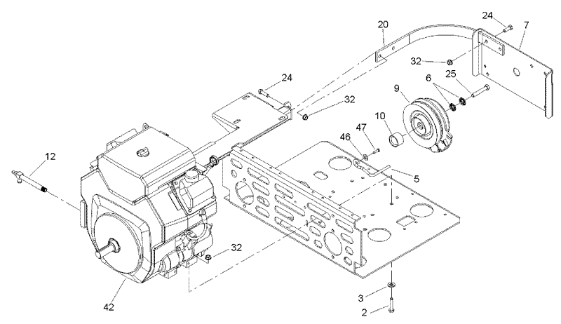 Engine and Clutch Assembly