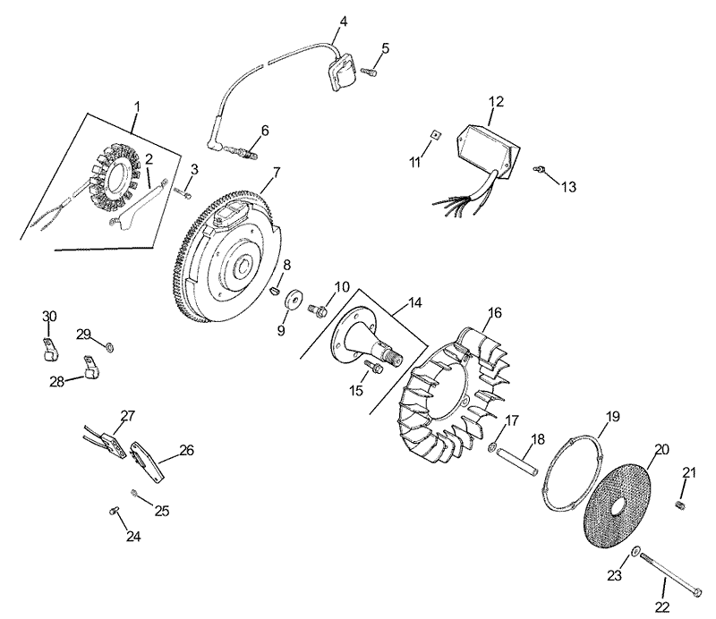 Group 5 IgnitionElectrical Assembly Kohler CH740 0007