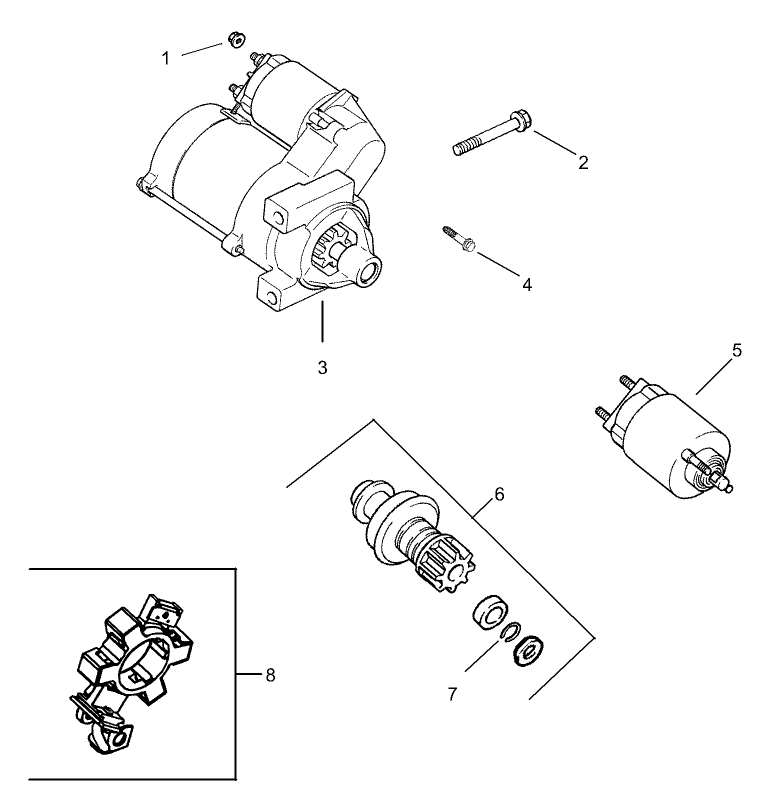 Group 7 Starter Assembly Kohler CH740 0007
