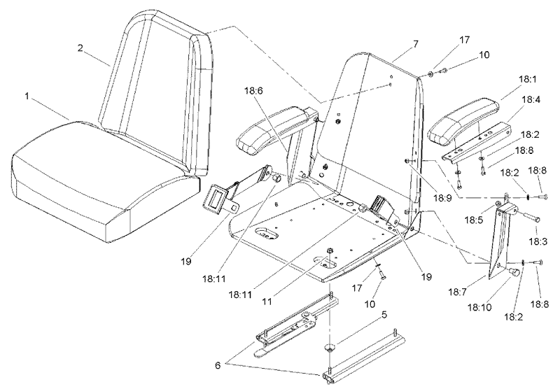 Seat Assembly No 107 1867