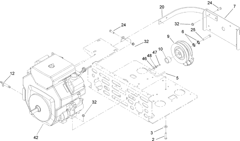 Engine and Clutch Assembly