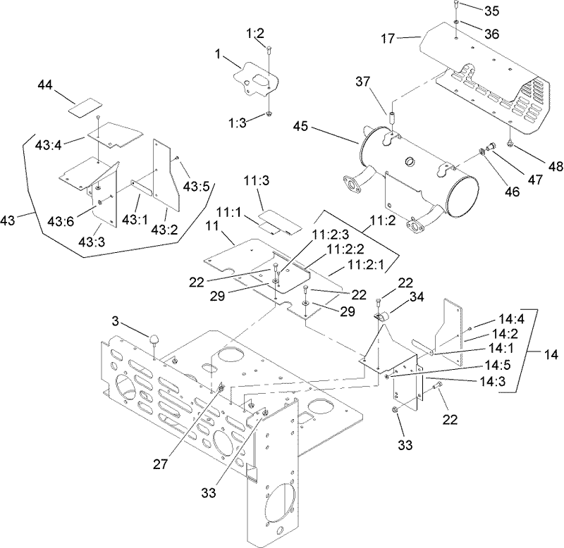 Muffler Guard and Heat Shield Assembly