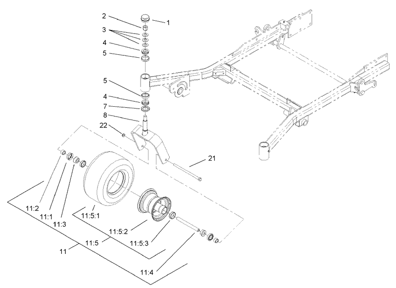 Castor and Wheel Assembly