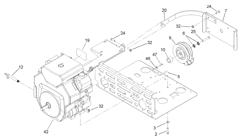 Engine and Clutch Assembly