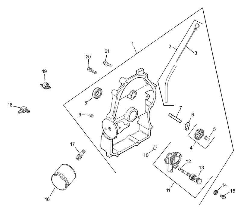 Group 3 Oil PanLubrication Assembly Kohler CH23S 76569
