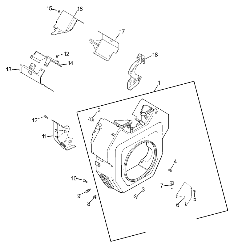 Group 6 Blower Housing Assembly Kohler CH23S 76569