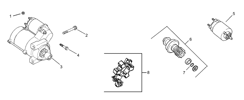 Group 7 Starter Assembly Kohler CH23S 76569