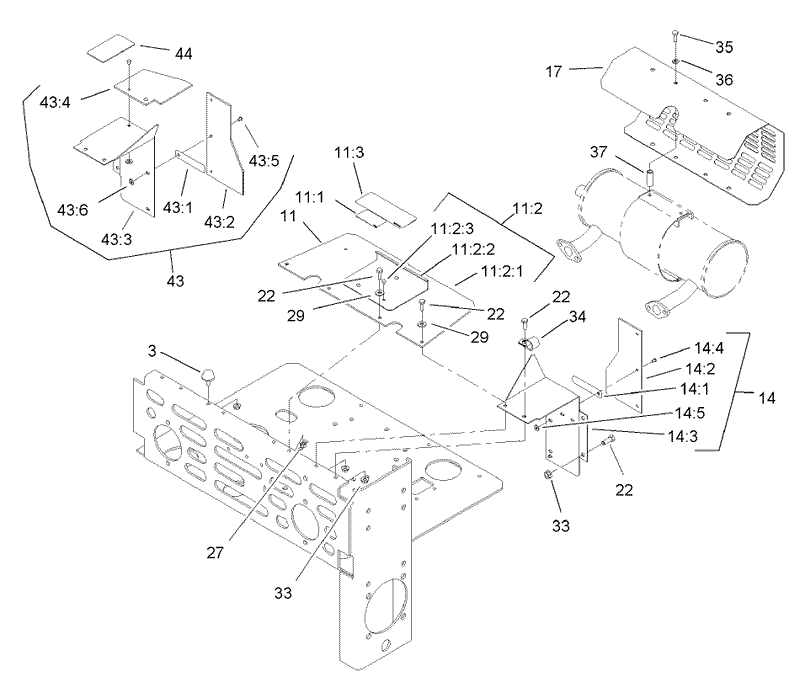 Muffler and Guard Assembly