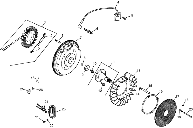 Ignition and Electrical Assembly Kohler CH23S 76584