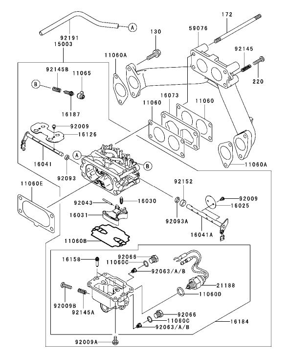 Carburetor Assembly Kawasaki FH721D AS05