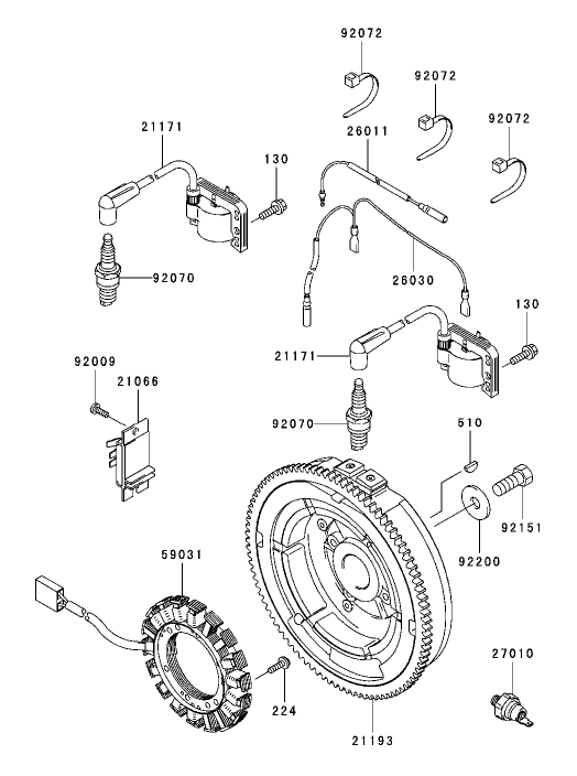 Electric Equipment Assembly Kawasaki FH721D AS05