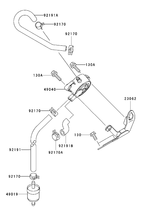Fuel TankFuel Valve Assembly Kawasaki FH721D AS05