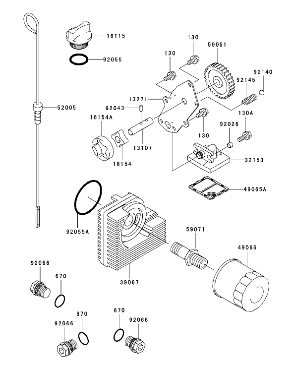 Lubrication Equipment Assembly Kawasaki FH721D AS05