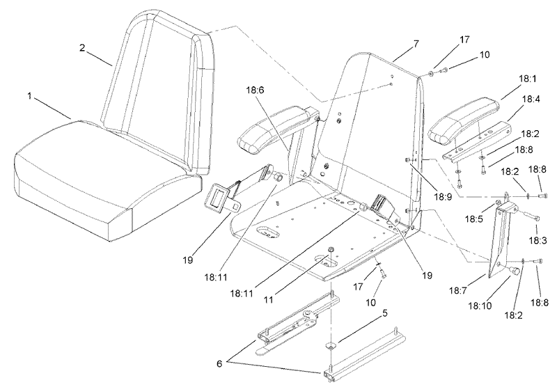 Seat Assembly No 107 1867