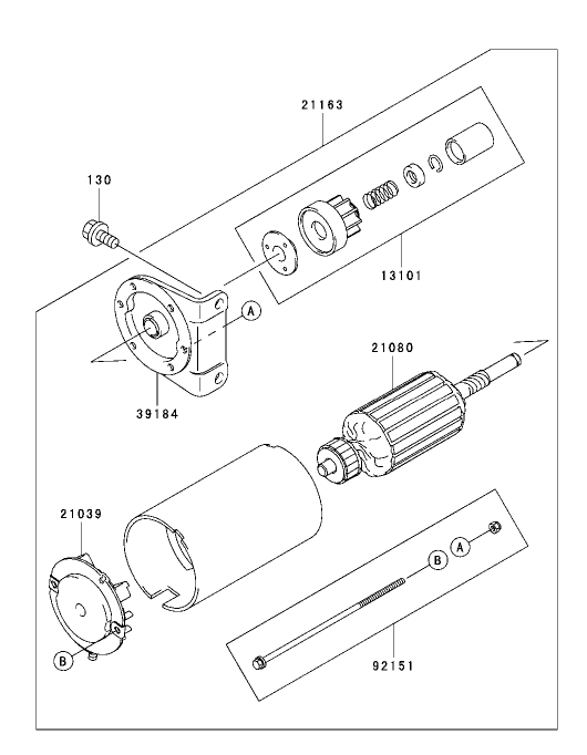 Starter Assembly Kawasaki FH721D AS05