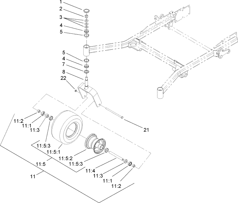 Caster and Wheel Assembly