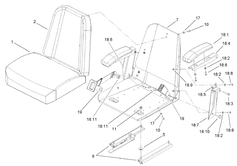 Seat Assembly No 107 1867