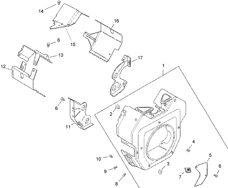 Blower Housing Assembly Kohler CH740 0054