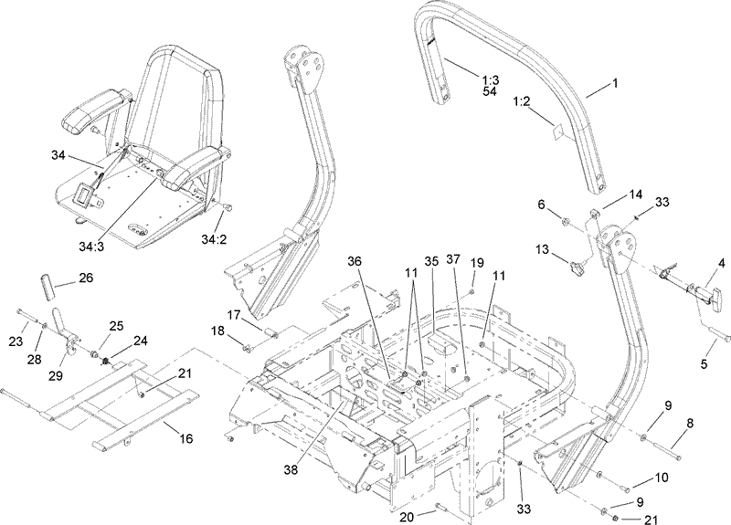 Roll Over Protection System Assembly No 107 0038