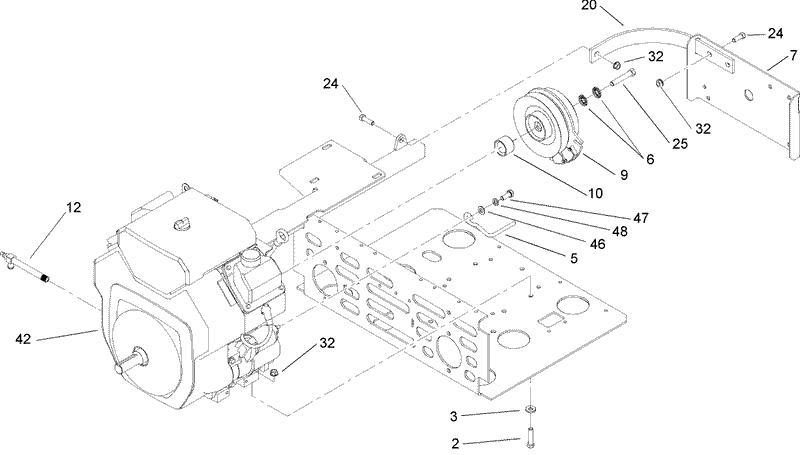 Engine and Clutch Assembly