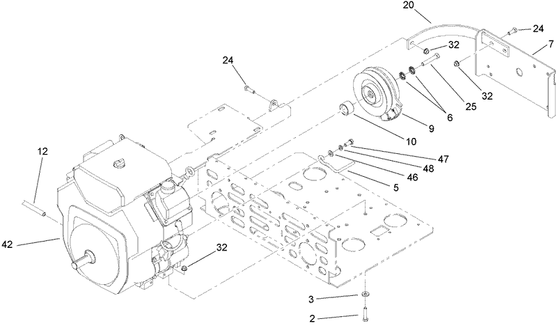 Engine and Clutch Assembly