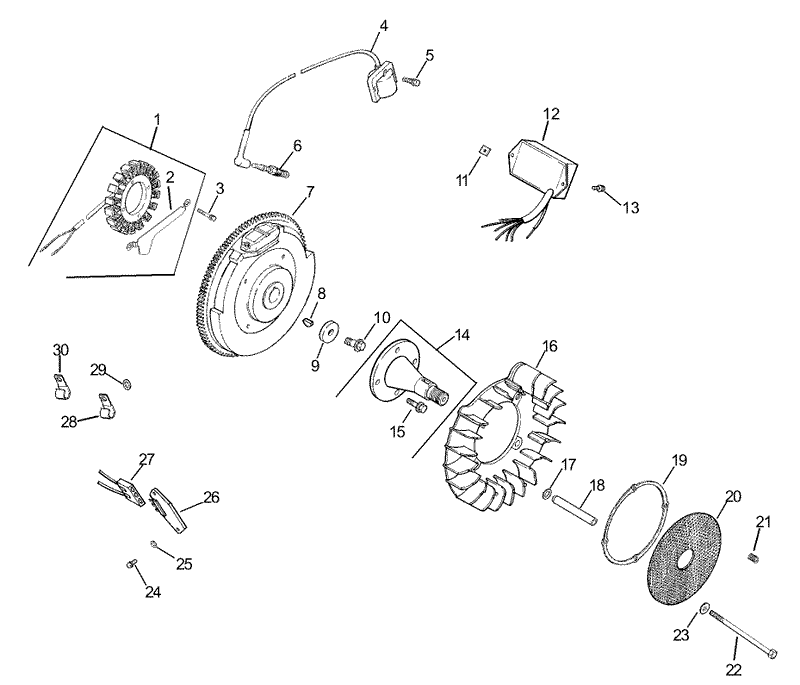 Group 5 IgnitionElectrical Assembly Kohler CH740 0007