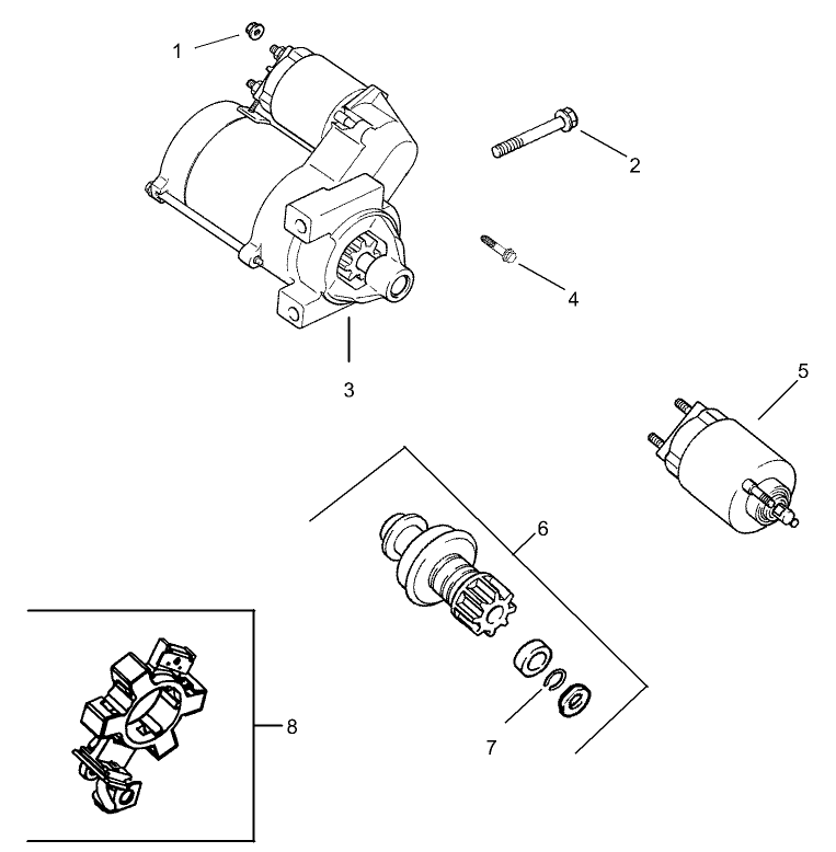 Group 7 Starter Assembly Kohler CH740 0007