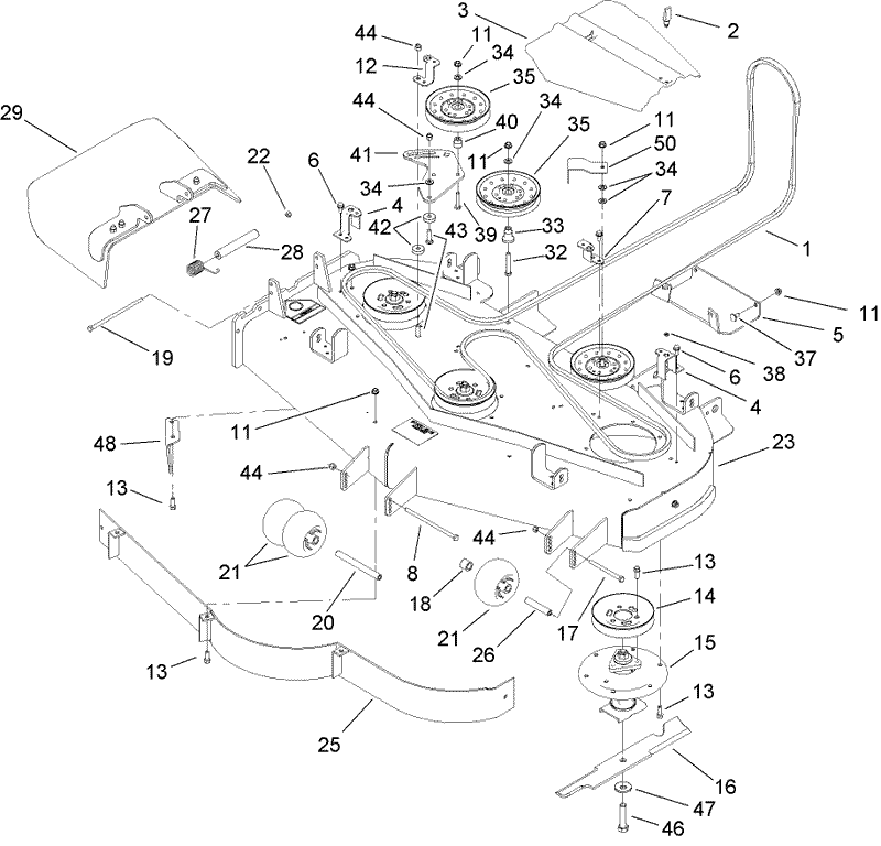 52 Inch Deck Assembly