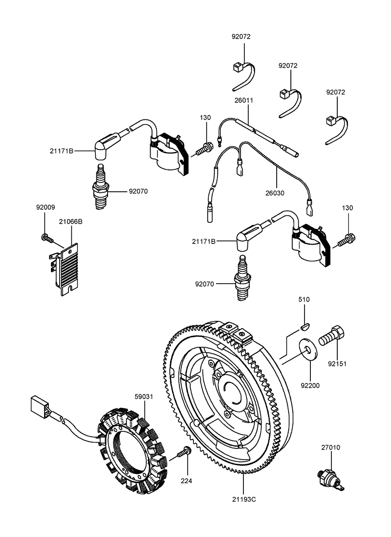 Electric Equipment Assembly Kawasaki FH721D CS05 R