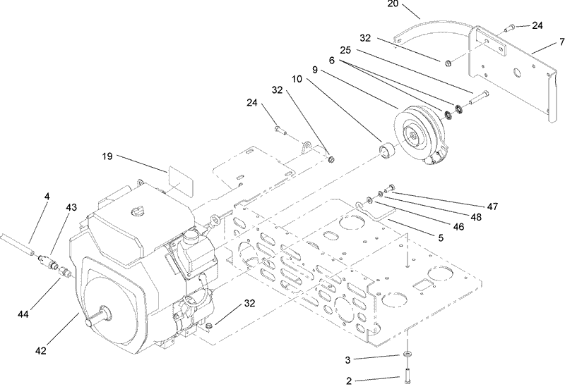 Engine and Clutch Assembly