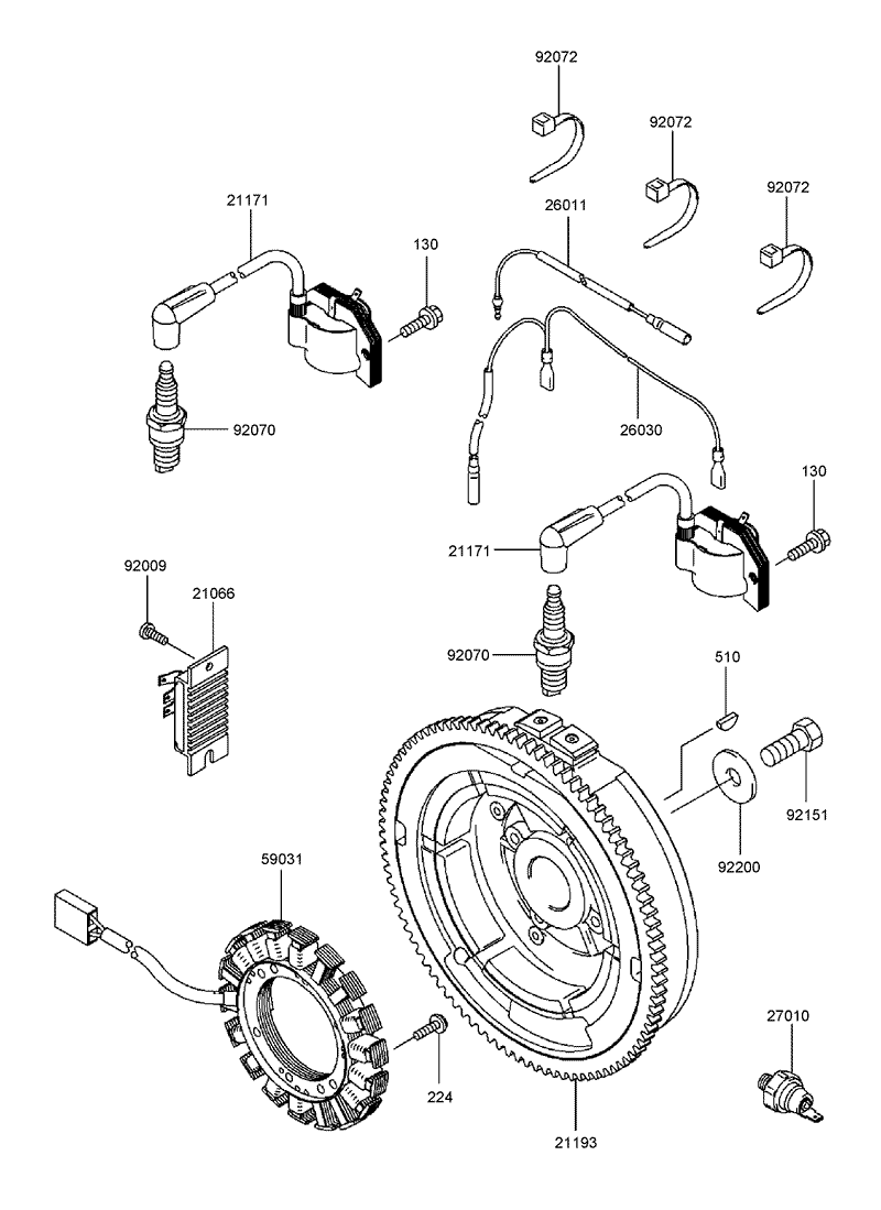 Electric Equipment Assembly Kawasaki FH721D AS08