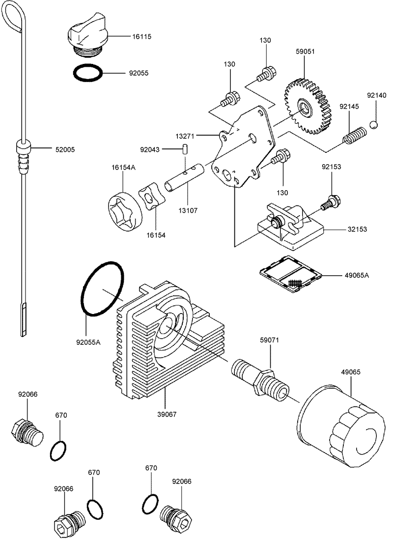 Lubrication Equipment Assembly Kawasaki FH721D AS08